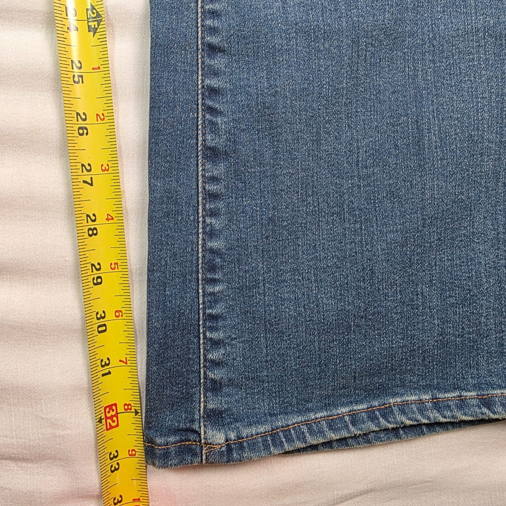 Edwin Lark Flare Jeans Flashback Blue High Rise Denim EW2061ICS Size 30 NEW - Picture 7 of 12